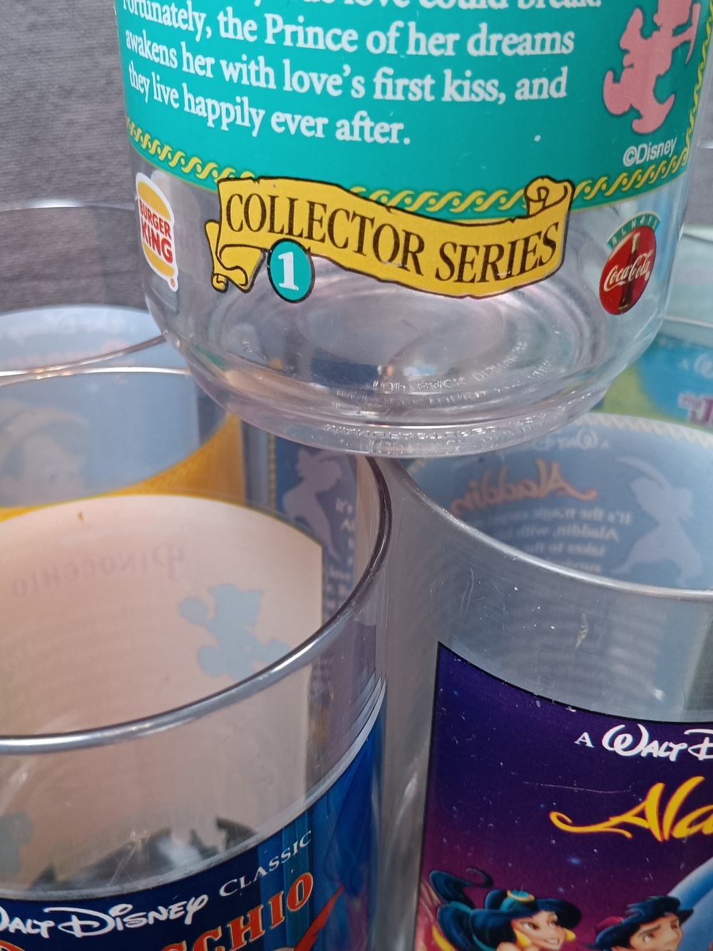 Collectible Disney Cups. Five X2 Aladin, Pinocchio, Snow White, And Jungle Book - Picture 10 of 10